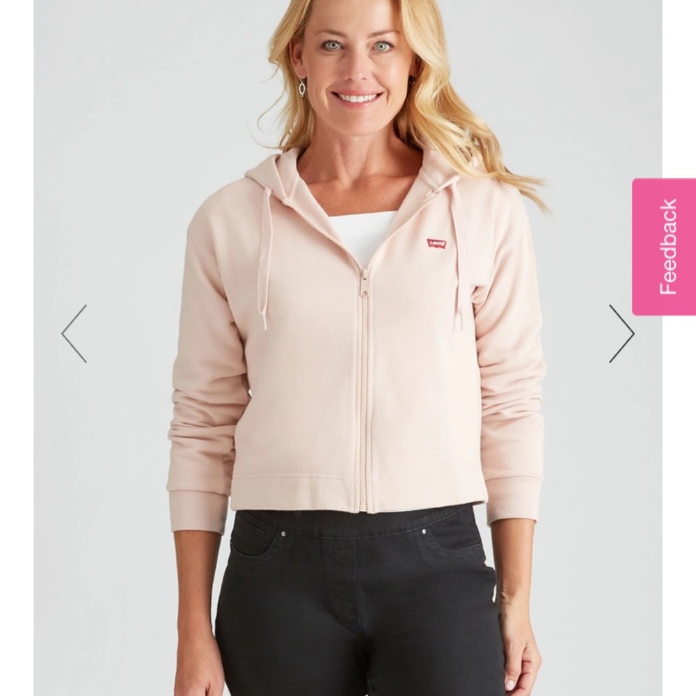 Levi’s Blush Pink Full Zip Skate Hoodie Size XL